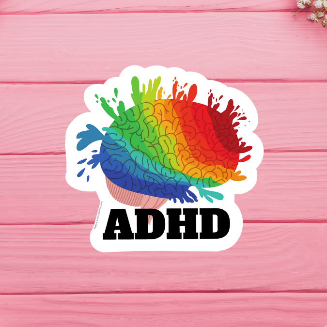 ADHD Rainbow Brain (Glitter)