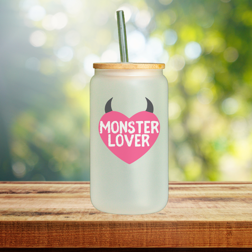 Monster Lover Demon Heart Glass Tumbler