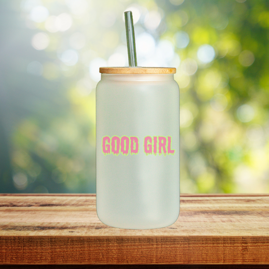 Monster Good Girl Glass Tumbler