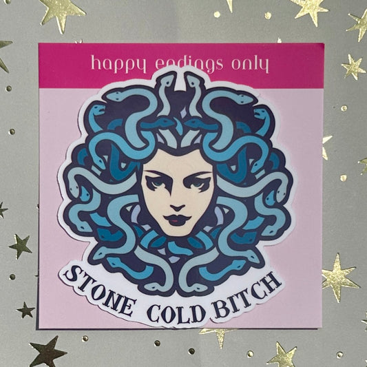 Medusa Stone Cold Bitch Vinyl Sticker