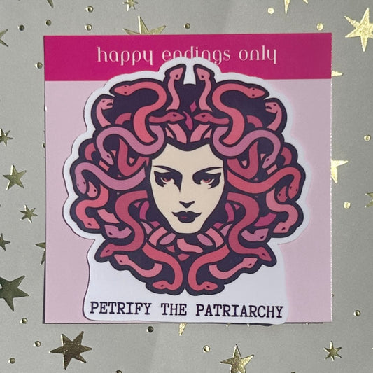 Medusa Petrify the Patriarchy Vinyl Sticker